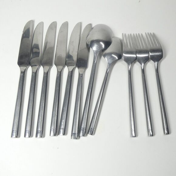 Hampton Silversmiths Ritz Flatware Lot 11pcs Stainless Forks Spoons Knives - Picture 8 of 8